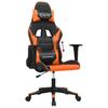 Gaming Chair In Black and Orange Synthetic Leather