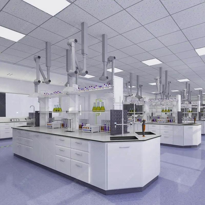 All-Steel Lab Workbench: Steel-Wood Central Side Bench, Anti-Static Operating Table for Schools and Hospitals