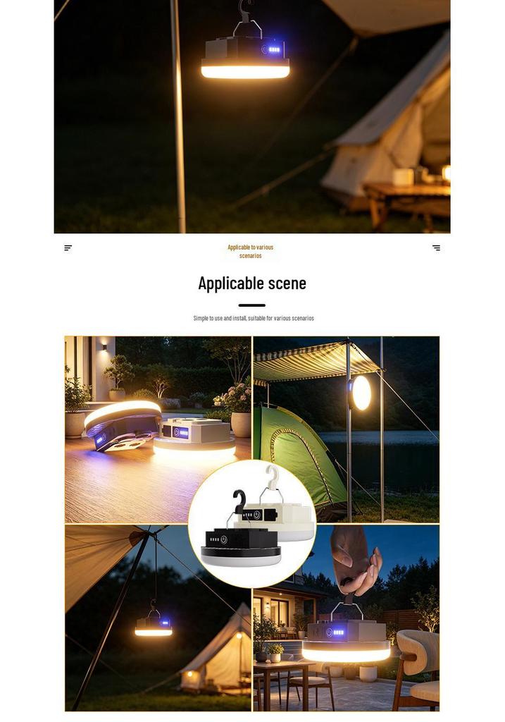 Solar Rechargeable LED Camping Lantern - Ultra-Long Battery Life & Mini Design for Tent Hanging