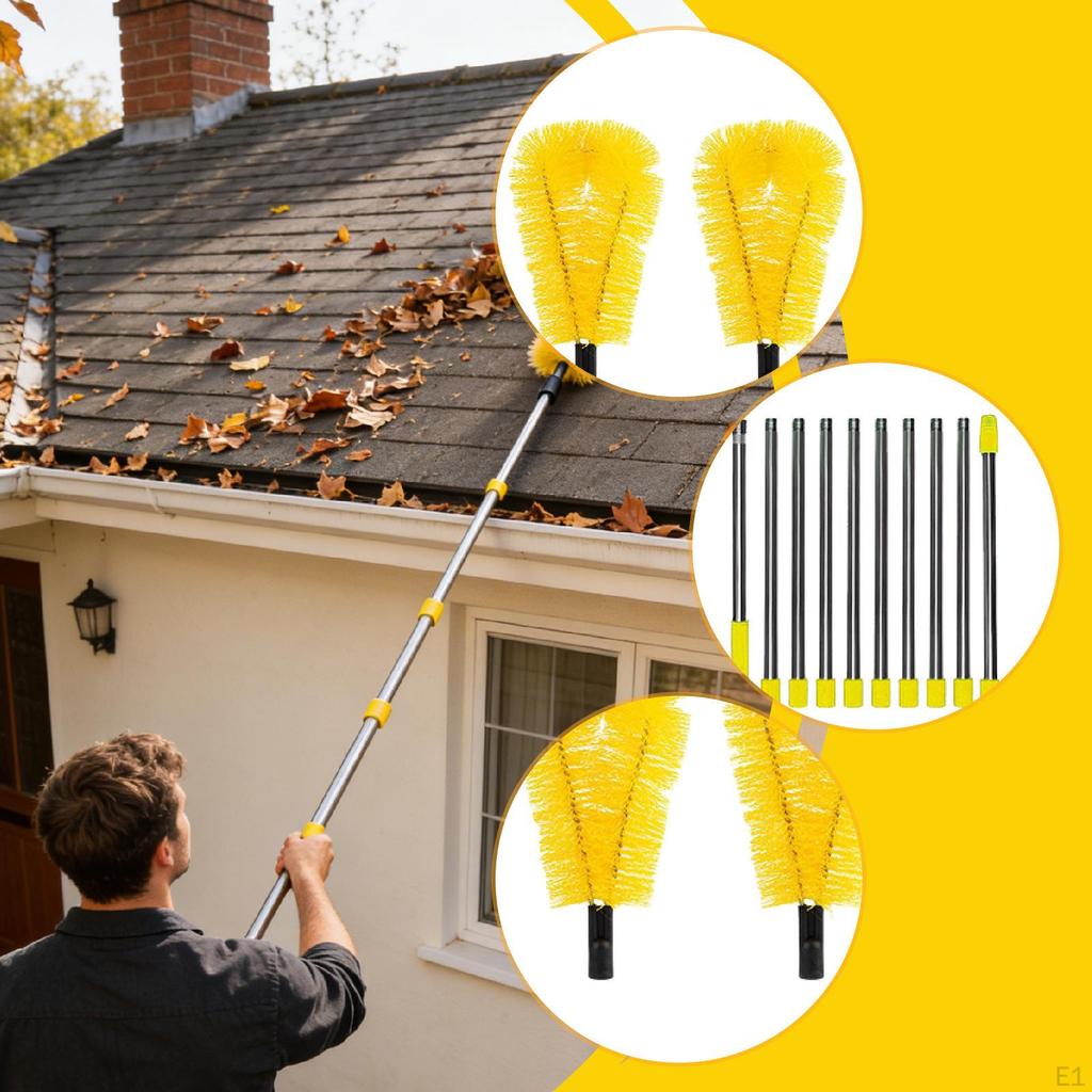 12 Pieces Gutter Cleaning Brush Bundle Tools From The Ground RV Rain