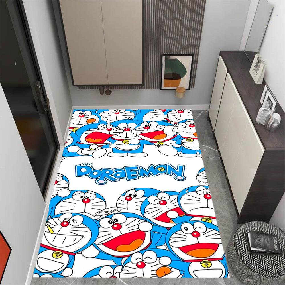 Doraemon Adventure Themed Anti-Slip Rugs - Polyester Home Decor, Suitable for Bedrooms, Living Rooms, Doorways, Studios, and Decorations