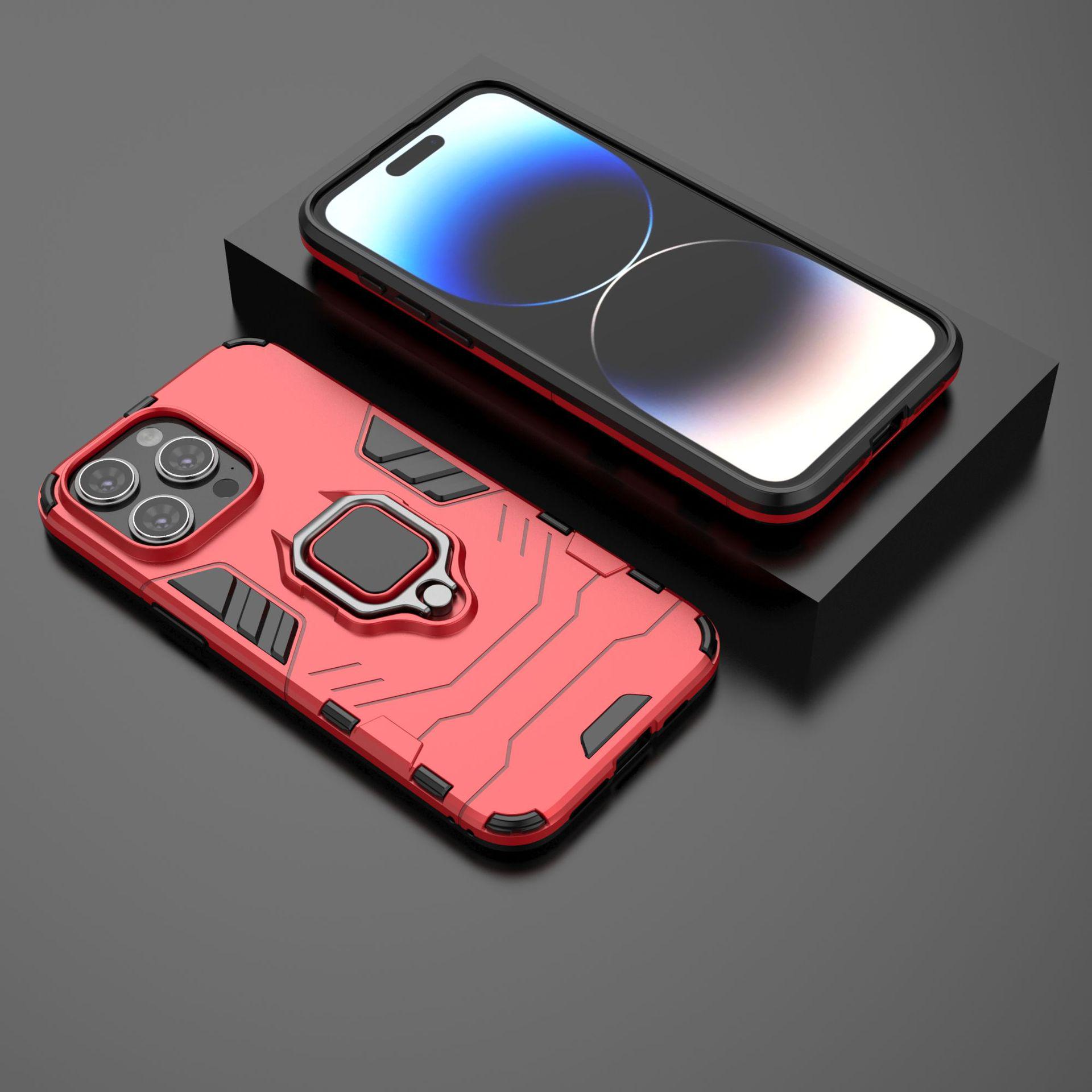 

iPhone 16 Pro Max Black Panther Drop-Proof Stand Protective Case iPhone 11 красный
