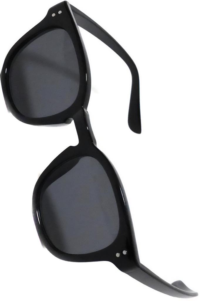 Bliss Leather, Full Model, Small Face Effect, Wellington Date Glasses, Black Rim, Sunglasses, Eye Friendly, UV Protection, Black x Smoke