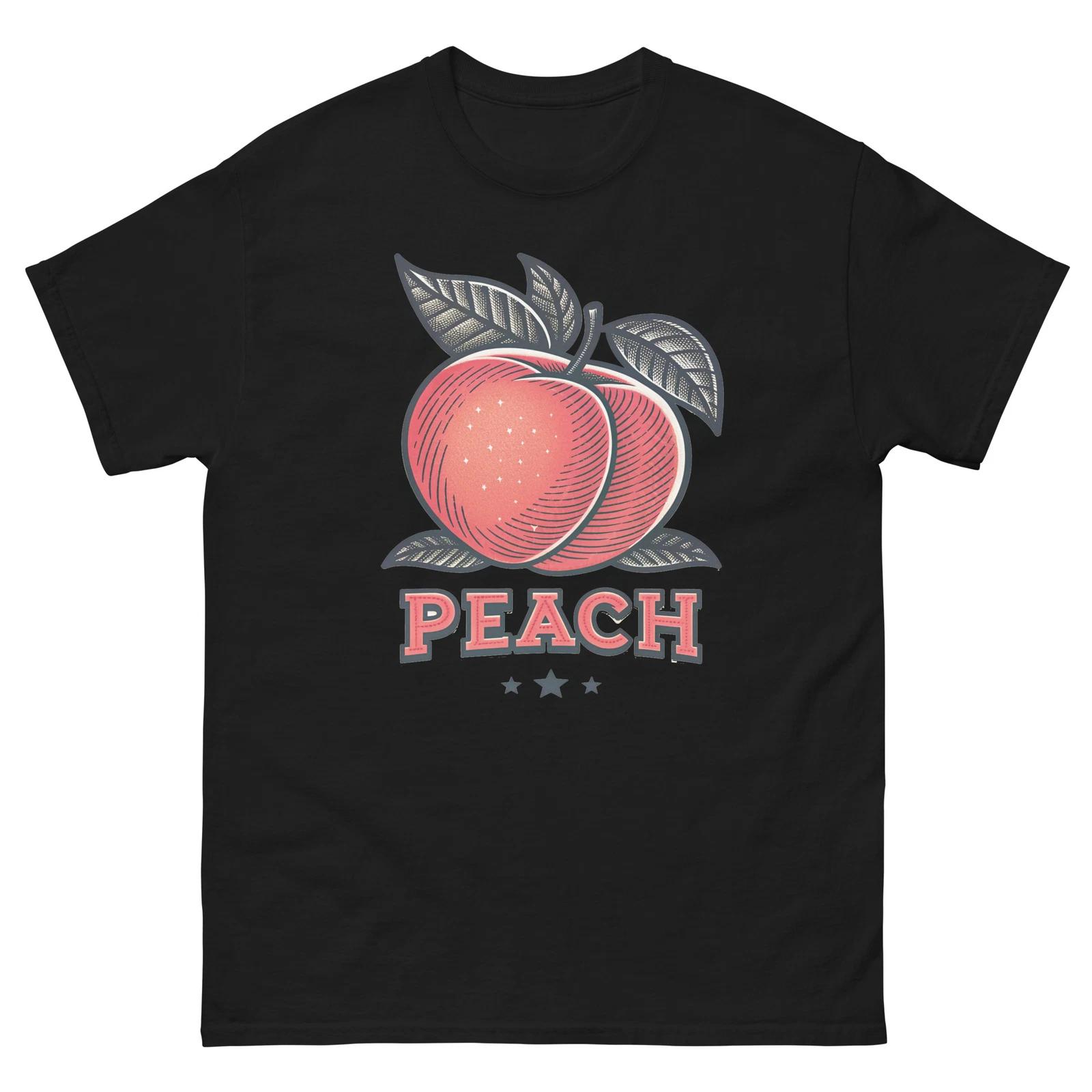 Peach Fruits Vegetables Fresh Food Groceries T-Shirt M