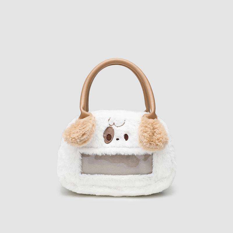 Cute Plush Puppy Bag Autumn and Winter Niche Design for Women's Handheld Pain Bag Versatile Fur Bag Women