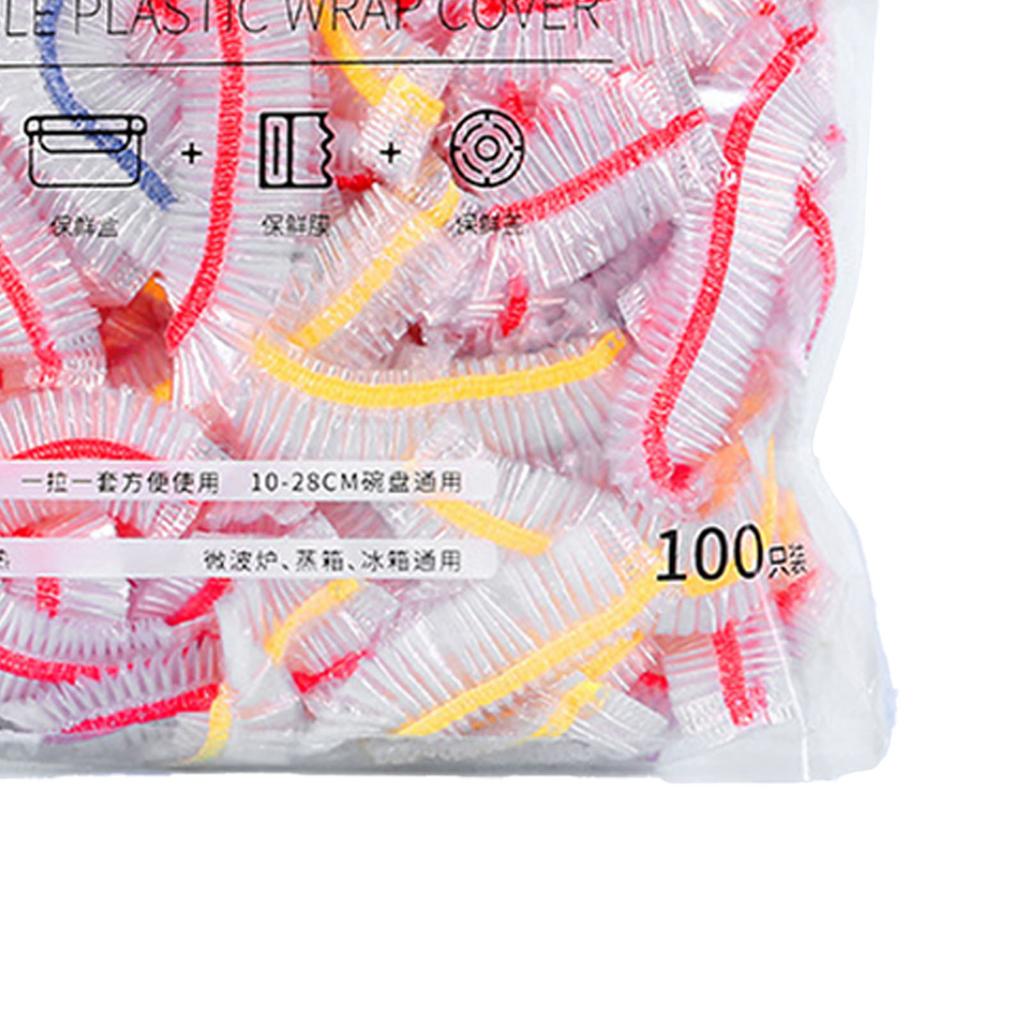 100PCS Disposable Bowl Covers Food Grade PE Stretchable Bowl Wrap Elastic Bowl Covers for Home
