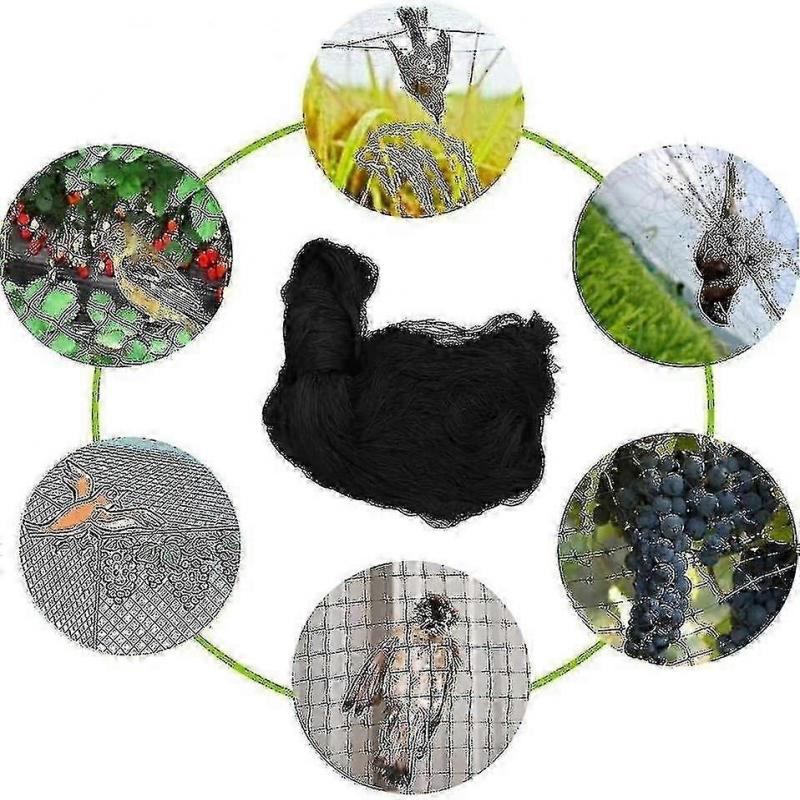 20m X 4m Black Bird Netting, Heavy Duty Bird Netting, Poultry Aviary Netting, Bird Protection Nettin