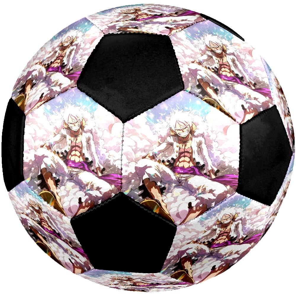 One Piece Anime Epic Illustration Soccer Ball Colorful All Ages Machine Stitched PVC Competition Ready Durable High-Bounce.SIZE5