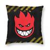 Funda de almohada cuadrada Spitfire Skate Funda de cojín Poliéster Cojín Cremallera Decorativo Confort Cojín decorativo para Hogar Coche