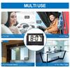 Small Digital Clock With LCD Time & Day Display Self-adhesive Mini Automotive Digital Clock for Car Truck Dashboard & Air Vent
