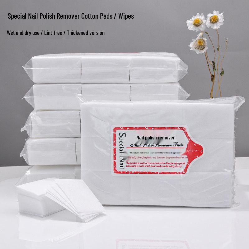 Lint-Free Nail Wipes: Hard-Type Cotton Pads for Gel Polish Removal