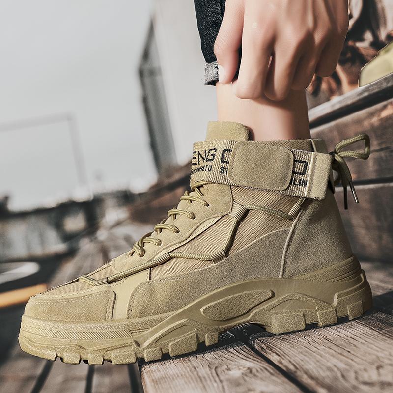 Winter High Top Work Sneakers Men's  Thick-soled Safety  Men's SportsMen SportsShoes Man Shoes Leather Casual Shoes