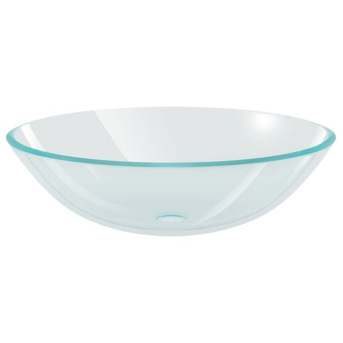 VidaXL Verre trempé de lavabo 42 cm Transparent