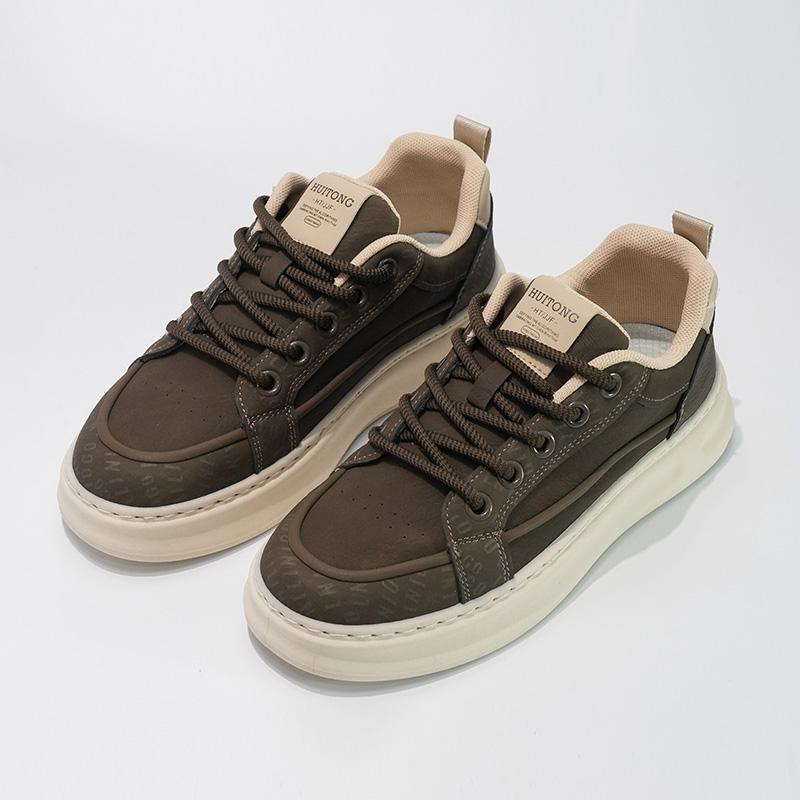 Men's Fashion Sneakers New Men Style Work Shoes Comfortable All-Match Ankle-CoveringBlack Men's Casual Sport Flat Shoes Autumn