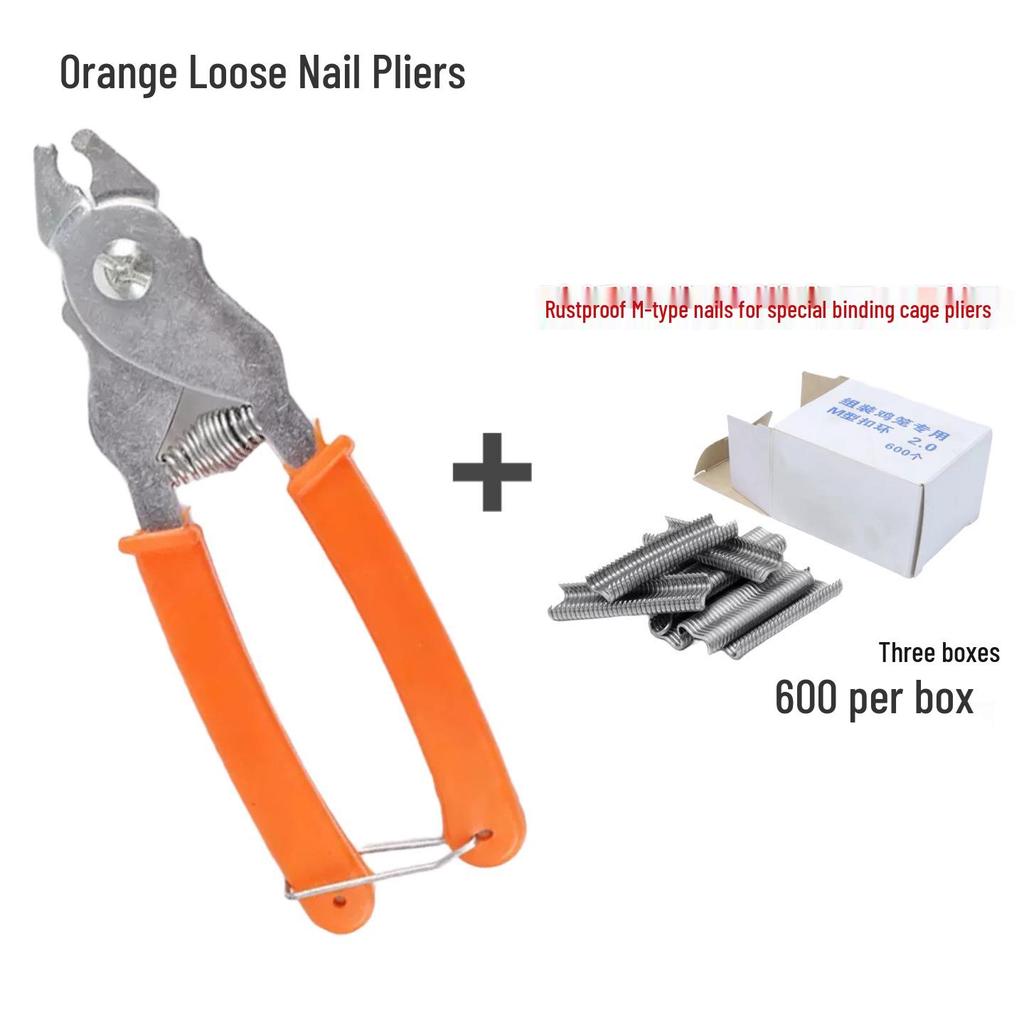 Aquaculture Cage Binding Pliers - Ideal for Assembling Chicken & Rabbit Cages with Buckle Nails.