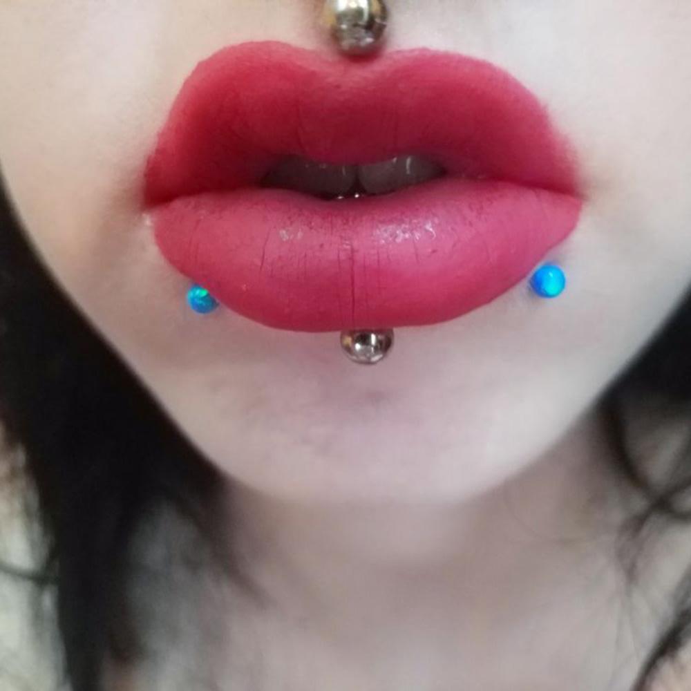 1PC 361L Surgical Steel Opal Ball Lip Stud Internally Threaded 3mm Opal Labret Ear Tragus Cartilage Helix Daith Earring Piercing 4