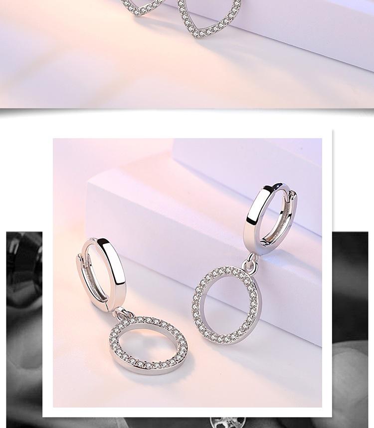 Silver-Plated Triangle Star Earrings with Micro-Paved Zirconia - Cute Women’s Ear Cuffs and Clips Jewelry