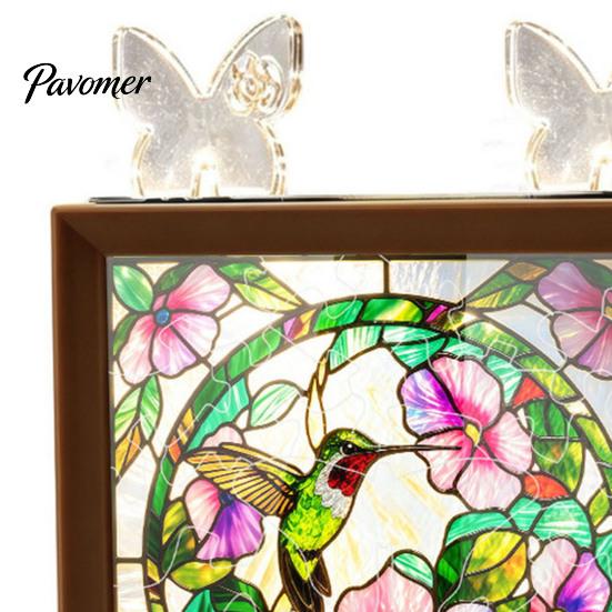 Romantic Warm Light Decor DIY Acrylic Puzzles Night Light, Hand-Assembled Jigsaw Lamp with Butterfly Decor, Atmosphere for Room Creative Handmade LED