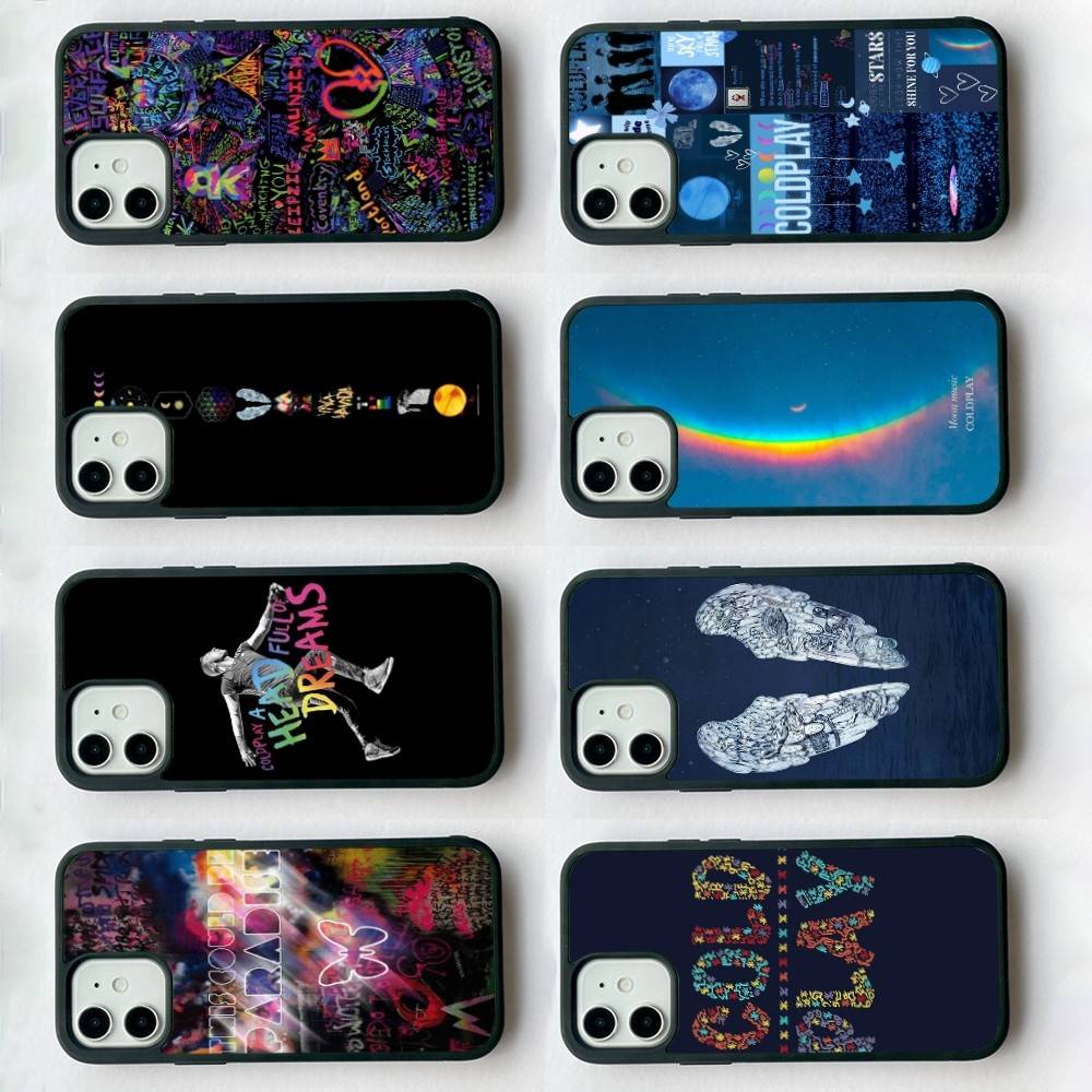 Moon Music Coldplay Band PC+TPU Phone Case For IPhone 17 16 15 14 PRO MAX 11 12 13 PLUS MINI Cover