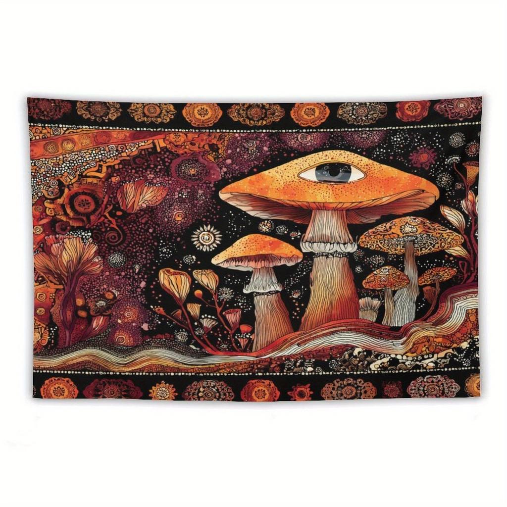 VIKAMA Mushroom Tapestry Bohemian-Style Bedroom Hanging Charming Aesthetic Wall Decoration Living Room & Dormitory Decor