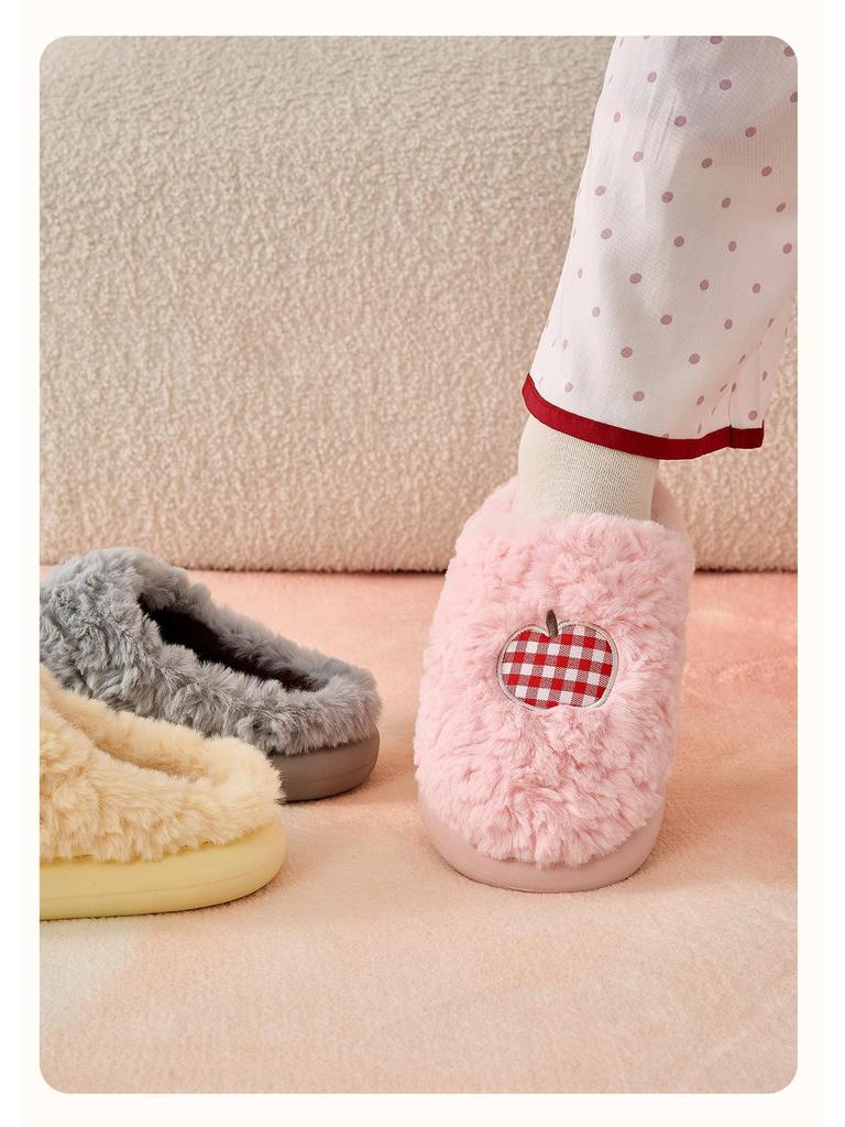 Jie Liya 2025 Women's Cute Cartoon Cotton Slippers - Cozy Indoor Plush for Autumn/Winter (Available for Men Too)