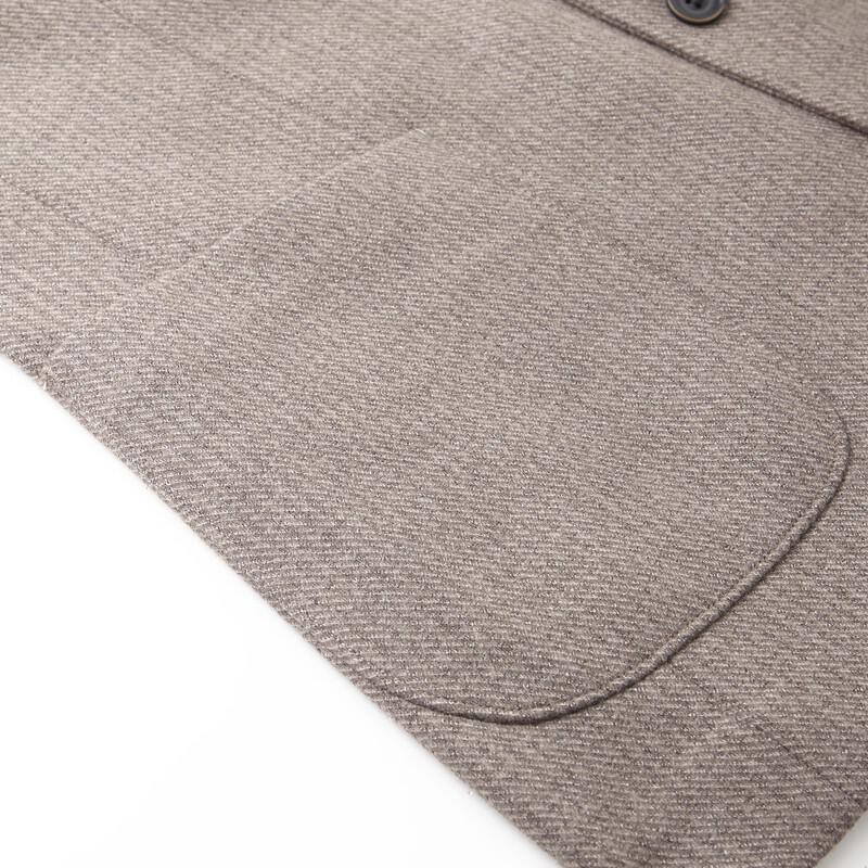 Shanshan Men's Wool Blend Business Casual Striped Overcoat