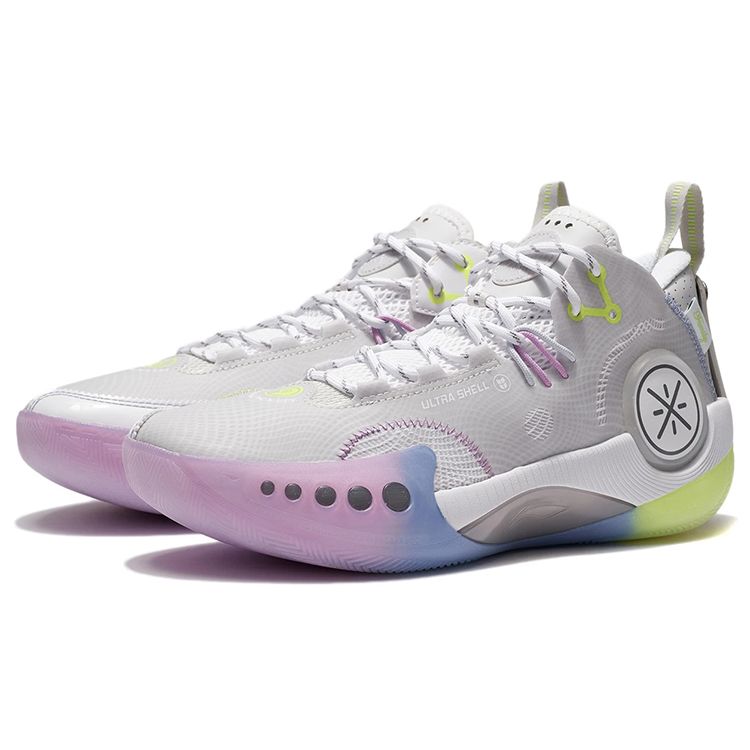 Li Ning Phantom 3 Látka Syntetická kůže TPU Tlumení nárazů Protiskluzové Odolné proti opotřebení Odraz Nízké basketbalové boty Pánské tenisky ABPS011-4