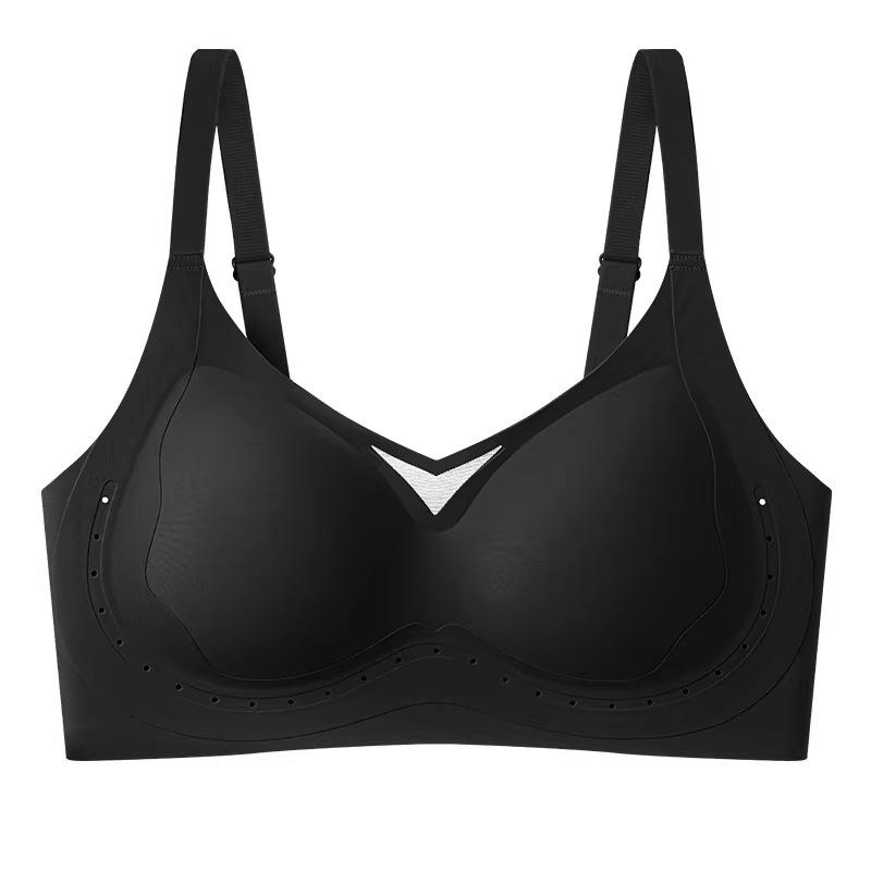 Traceless underwear Women's small breasts gather and show large comfort Soft support Anti-sagging adjustment type pull-up bra cover