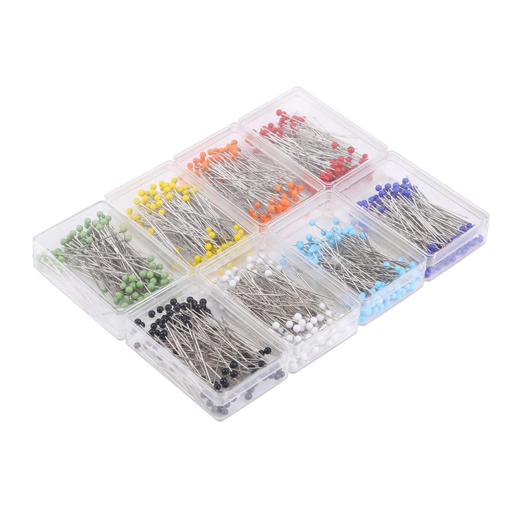 800 1000 szt. Szpilki Proste z Kulkową Szklaną Główką Szpilki Krawieckie Do DIY Dekoracji Weselnej Kuli Kwiatowej