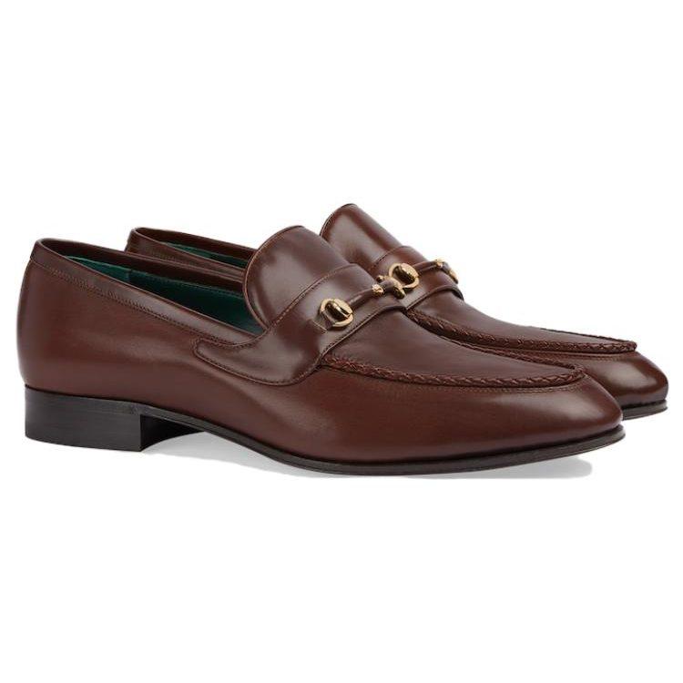 Gucci Horsebit Loafers 2cm Men's Brown 757765 AACFH 2103