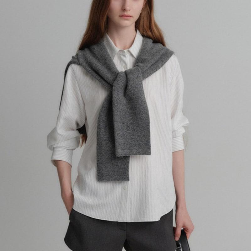 

LOOKAST LUNELLE KINT SHAWL CAPE_3colors CHARCOAL