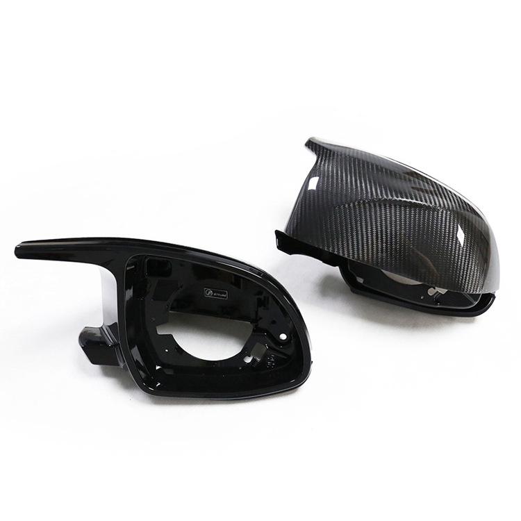 Dry Carbon Fiber Rearview Mirror Shell Set for BMW X3/X4/X5/X6/X7 – Four-Piece Kit