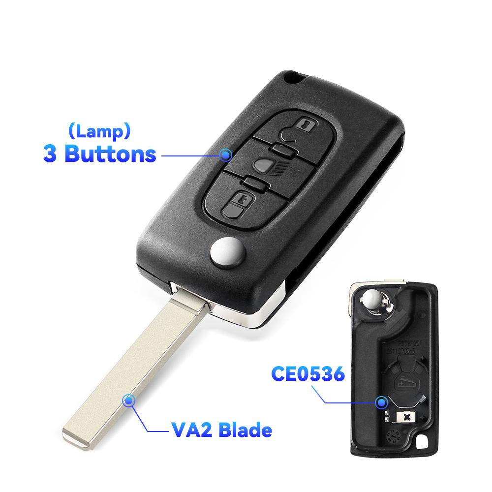For Citroen C2 C3 C4 C5 Berlingo Xsara Picasso For Peugeot 306 407 807 Ce0523 Ce0536 2/3/4Bnt Flip Remote Car Key Shell