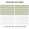 10PCS Universal Waterproof DRL LED Strip Light Bar COB Daytime Running Fog Lamp White Car Styling