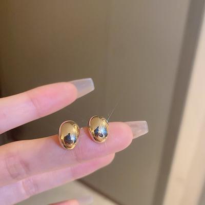 Simple Pea Shaped Copper Alloy Drop Earrings For Woman Korean Stud Earrings  Jewelry Goth Party Girls Accessories