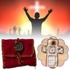 Cross Included Inside Handmade Prayer Quilt Mini Travel Shrine Pouch for Christian Spiritual Gifts