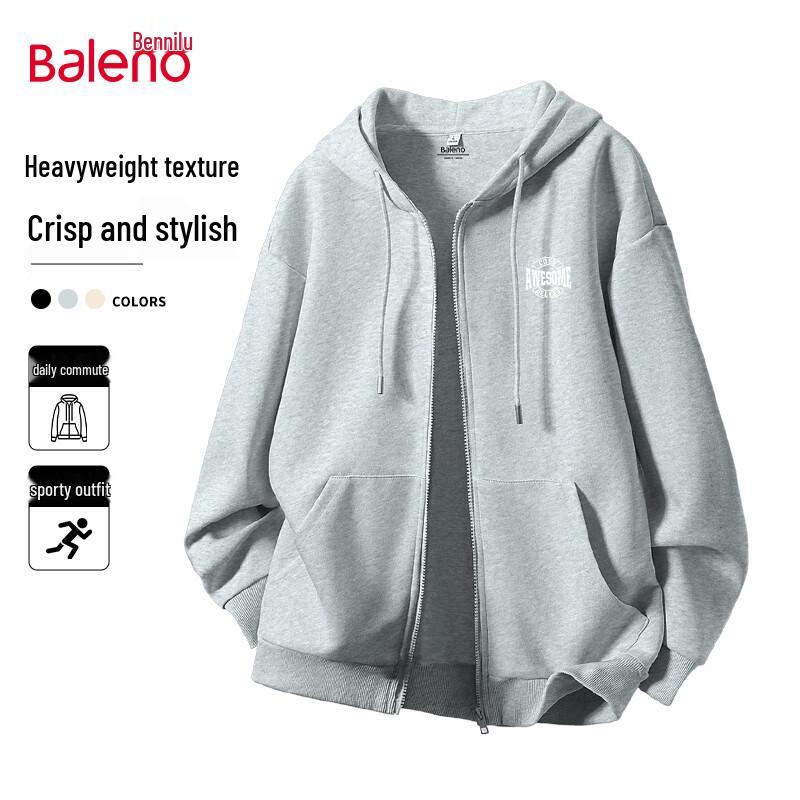 Baleno Herr 2025 Höst Zip-Up Huvtröja