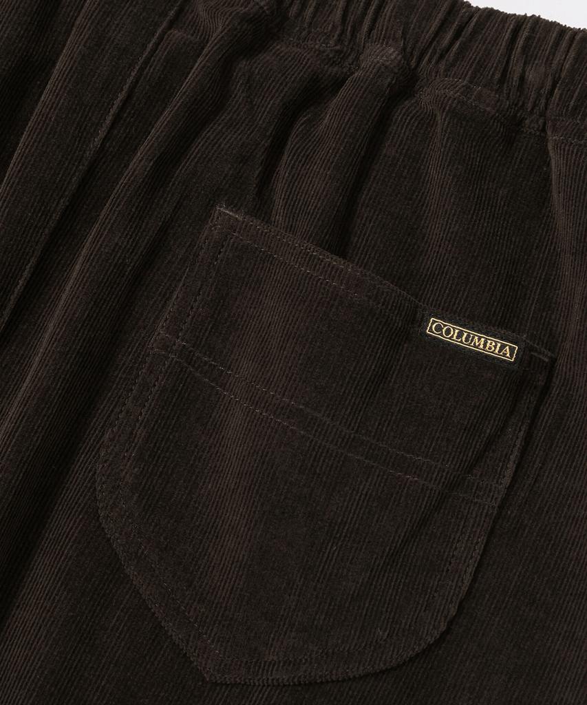COLUMBIA UNIVERSITY Trajan Label All-Round Corduroy Pleats Long Skirts_Brown