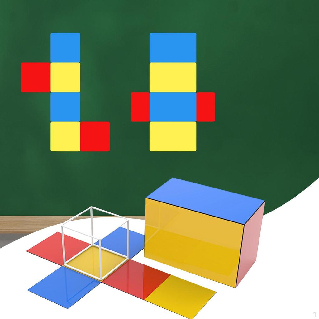 2x Geometric Shapes Blocks for School Supplies Student Homeschool Activities Large