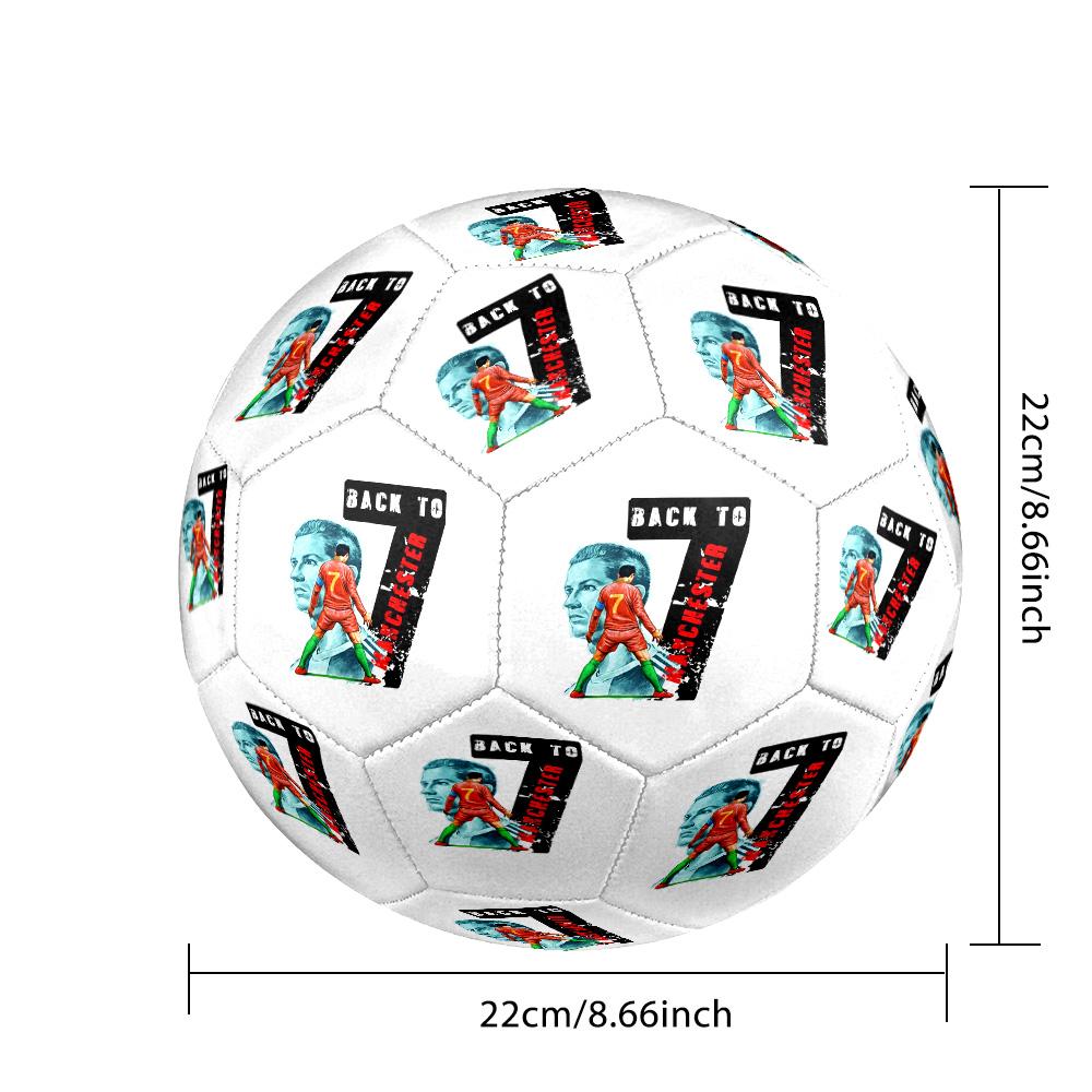Portuguese Football Legend Cr7 Size 5 Soccer Football Machine-Stitched Indoor/Outdoor Training and Matches Perfect Commemorative Gift for Soccer Lover