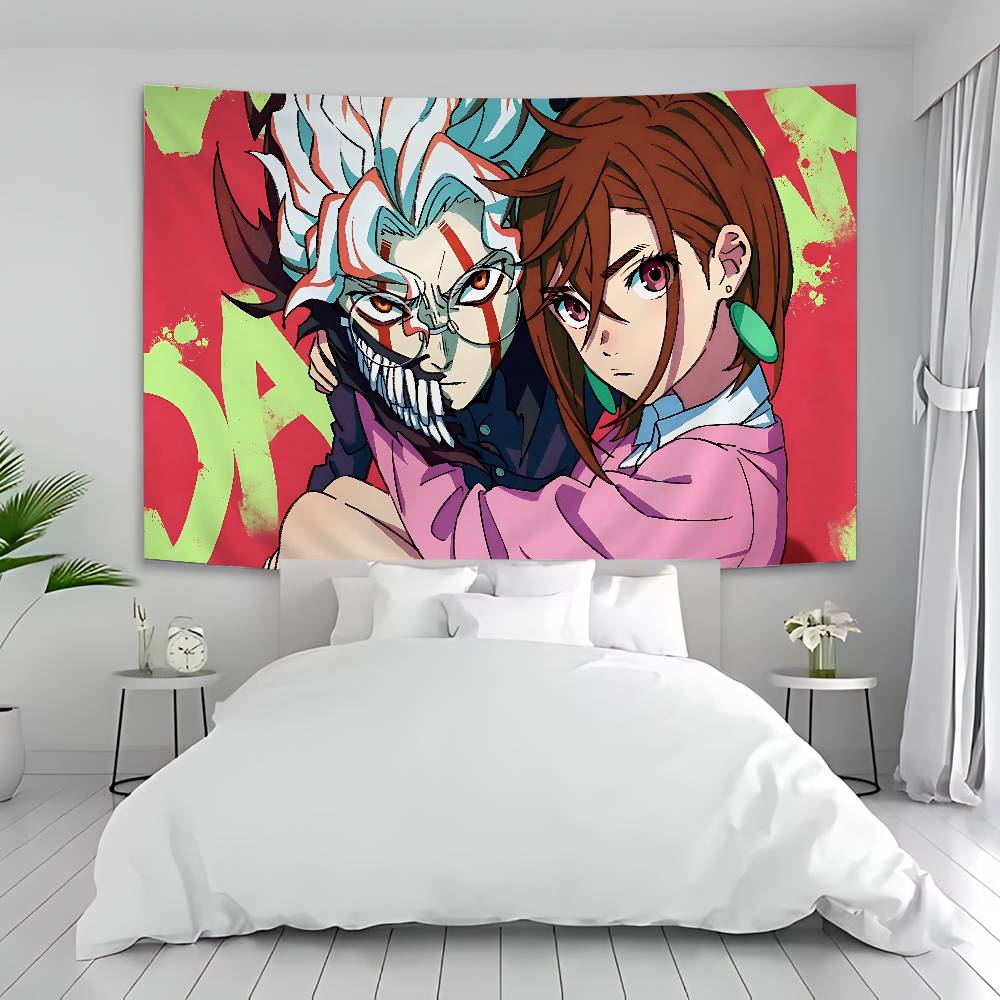 Anime DDandadanS Tapestry Art Printing Japanese Wall Tapestry Anime Wall Hanging Home Decor