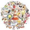 35pcs-70pcs Humorous Objects Decals Playful Food Teacher Reward Stickers DIY Stickers For Car Sticker Suitcase Phone