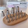 1A 12mm Heart-Shaped Writing Piping Tip for Cream Puffs and Cakes, 304 Stainless Steel
