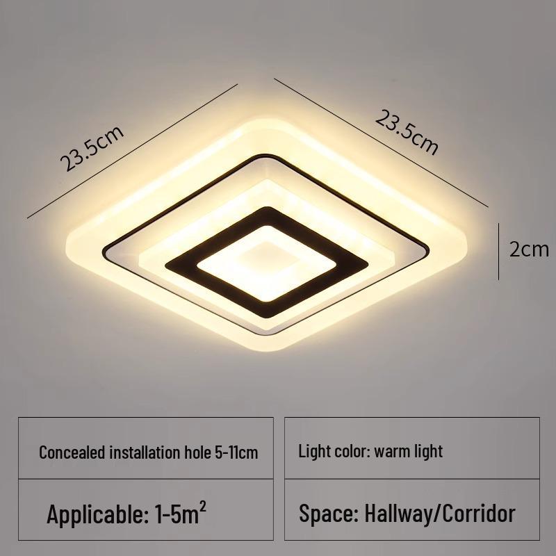 LED Ceiling Light for Hallway, Entrance, or Balcony - Round Surface Mounted Design