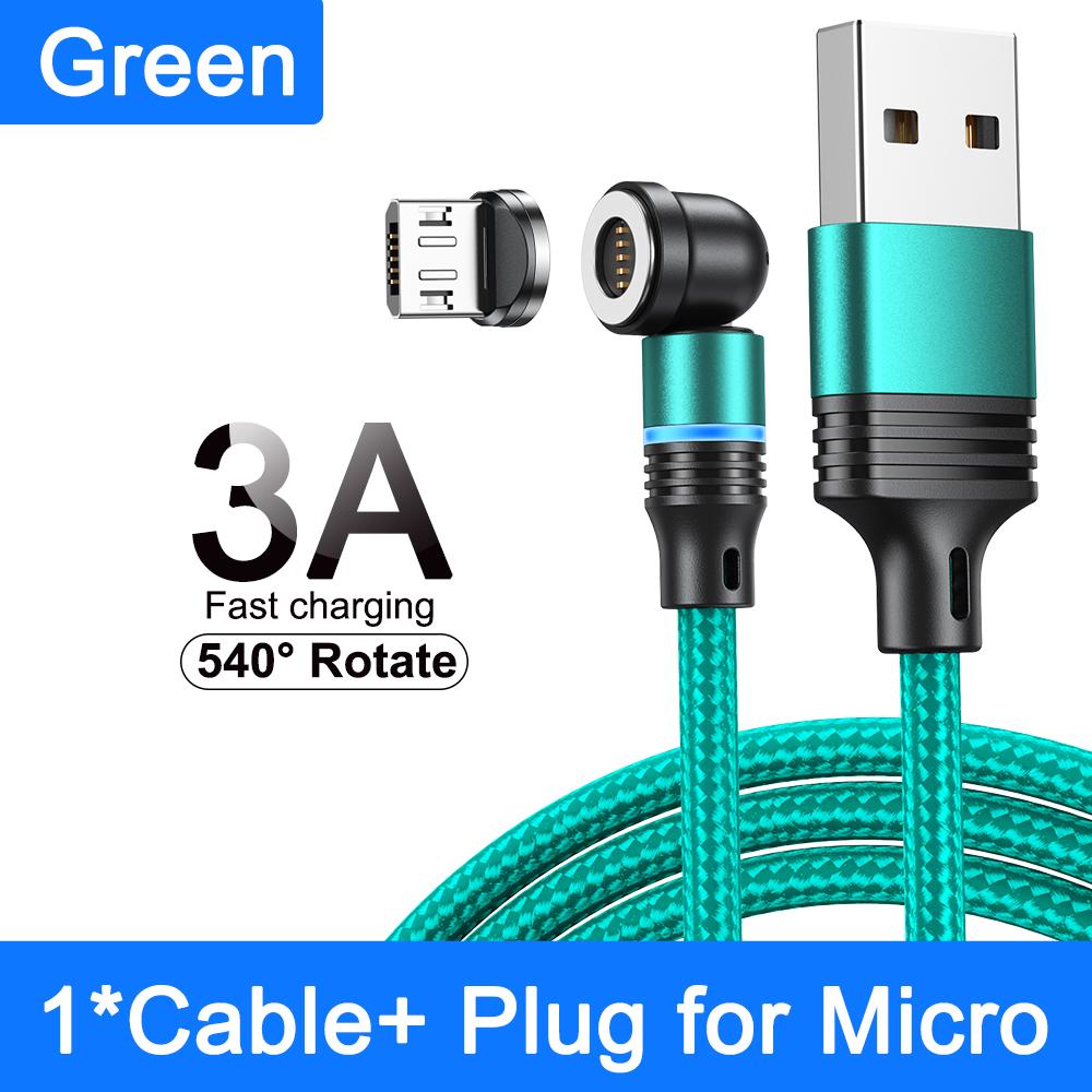 540° Otočný Magnetický Kábel 3A Rýchle Nabíjanie Typ C Kábel Pre Xiaomi Samsung Micro USB Dátový Kábel Magnetická Nabíjačka Pre iPhone 14