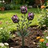 Whimsical Garden Stake Carnivorous Plant Decoration Rusty 2D Flat Flytrap Sculpture for Yard Art Lawn Flower Bed Planter Unique
