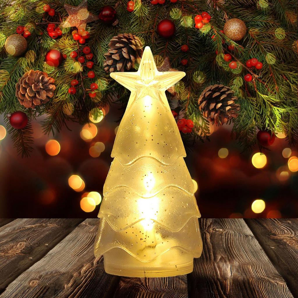 Christmas Tree Flameless Candle for Christmas Decoration Parties Fireplace