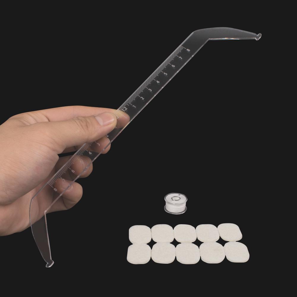 

Bendable Transparent Eyebrow Positioning and Measuring Tool with Scale 19.9