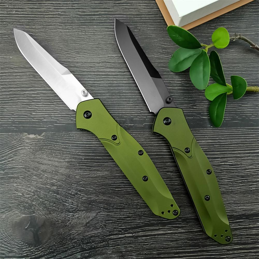 D2 Steel 940 Flipper Knife - Aluminum Handle Tactical EDC, Survival Folding Knife with Dust Bag, Outdoor Camping Tool