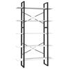 Vidaxl 5-Tier Bookshelf, White, 100X30X175 Cm, Pine